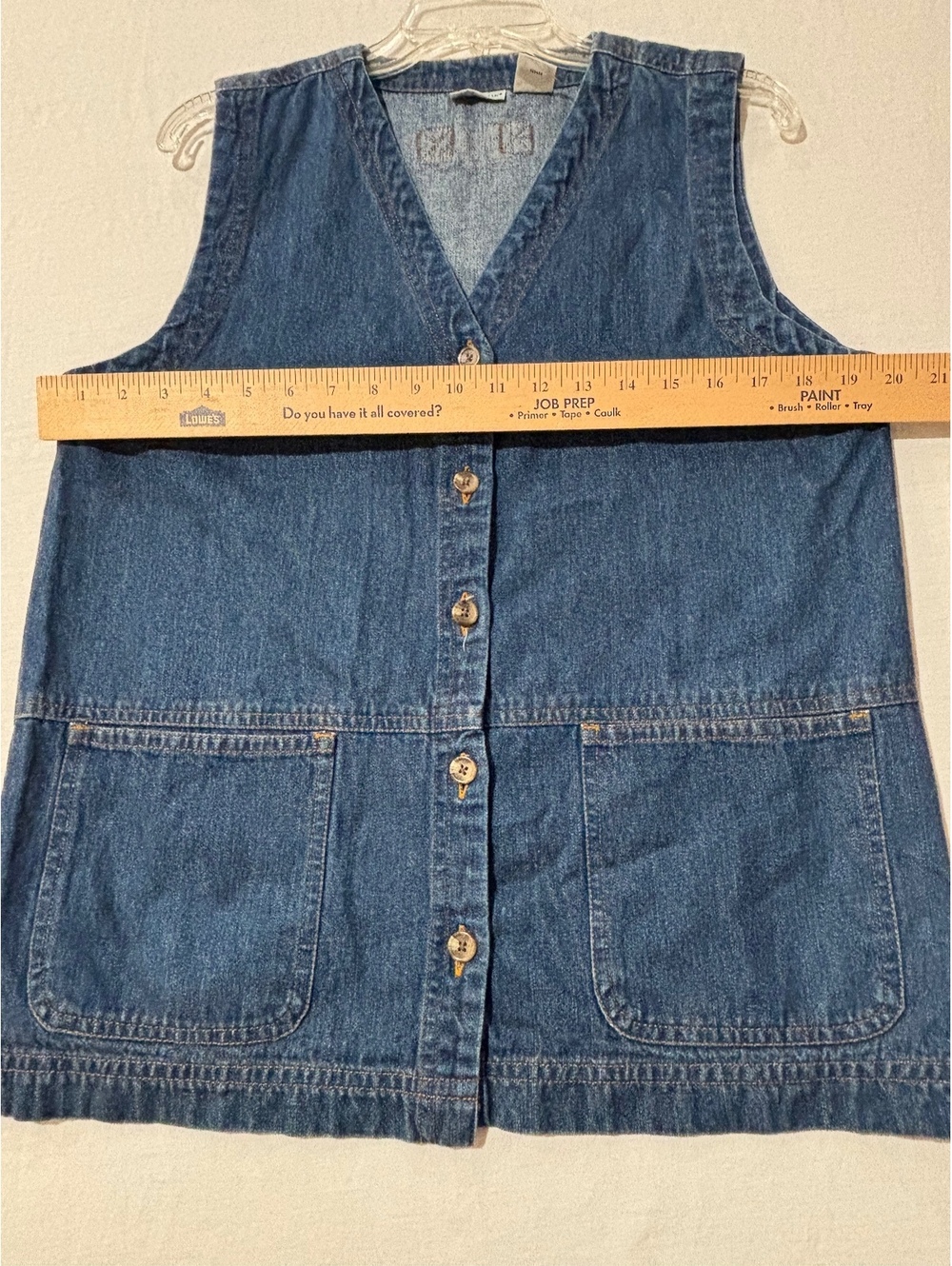 Cabin Creek Women's Denim Vest Button-Up Small - Picture 7 of 7